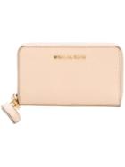 Michael Michael Kors 'jet Set Travel' Wristlet, Women's, Nude/neutrals, Leather