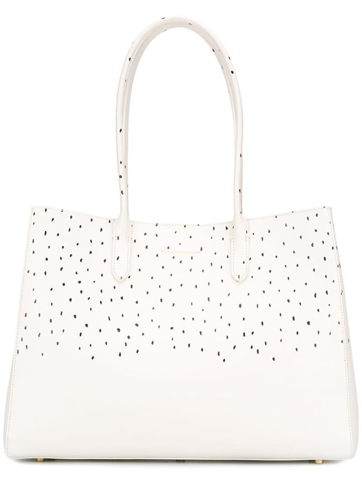 Tammy & Benjamin Nicole Dots Tote - White
