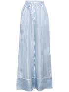 Sacai High Waist Striped Pyjama Trousers - Blue