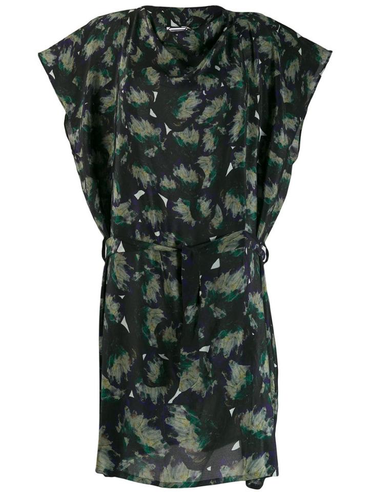 Anntian Short-sleeved Printed Dress - Green