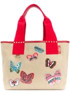 Valentino Butterflies Printed Tote Bag - Nude & Neutrals
