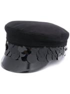 Rta Sequin Detail Hat - Black
