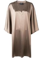 Gianluca Capannolo Metallic Draped Dress - Brown