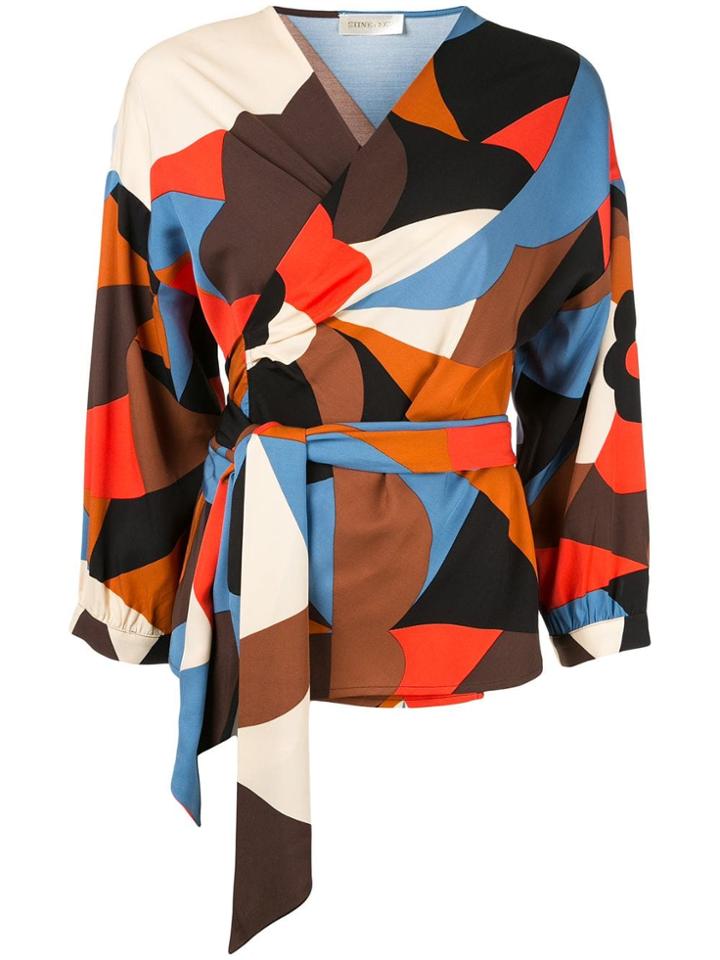 Stine Goya Wrap Front Blouse - Multicolour