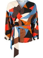 Stine Goya Wrap Front Blouse - Multicolour