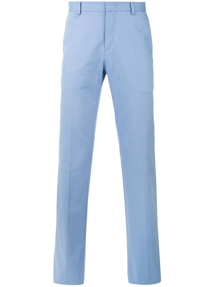 Z Zegna - Straight Leg Trousers - Men - Cotton/spandex/elastane - 46, Blue, Cotton/spandex/elastane