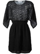 Iro Chevron Overlay Dress, Women's, Size: 34, Black, Polyester