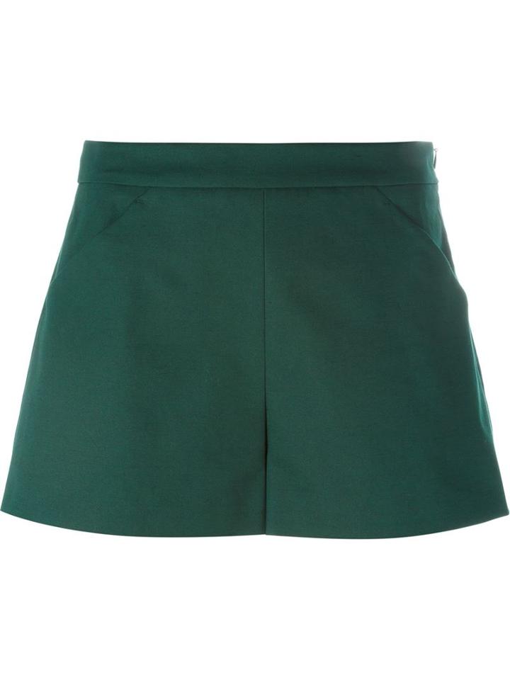 M Missoni Wide Leg Shorts, Women's, Size: 40, Green, Cotton/linen/flax/spandex/elastane/polyester