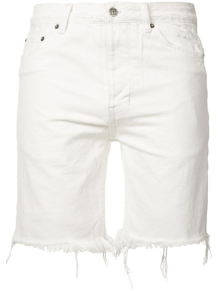 Ksubi - Distressed Denim Shorts - Men - Cotton - 30, White, Cotton