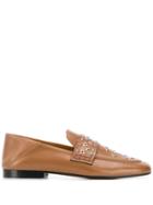 Isabel Marant Festee Studded Loafers - Brown