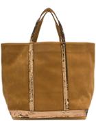 Vanessa Bruno Sequin Trim Tote - Brown