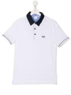 Boss Kids Teen Logo Embroidered Polo Shirt - White