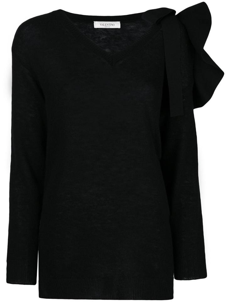 Valentino Ruffled Jumper - Black