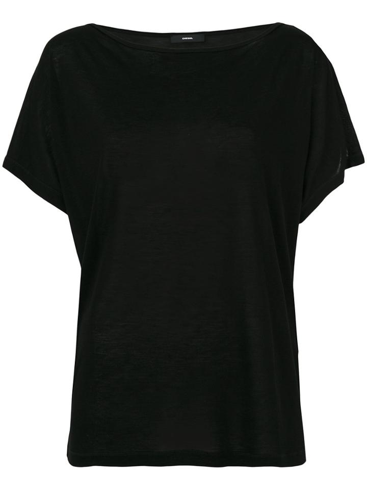 Diesel Jersey Boatneck T-shirt - Black