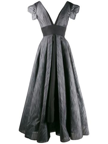 Avaro Figlio Metallic Sheen Maxi Dress - Black