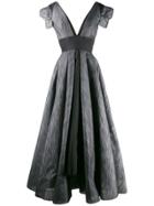 Avaro Figlio Metallic Sheen Maxi Dress - Black