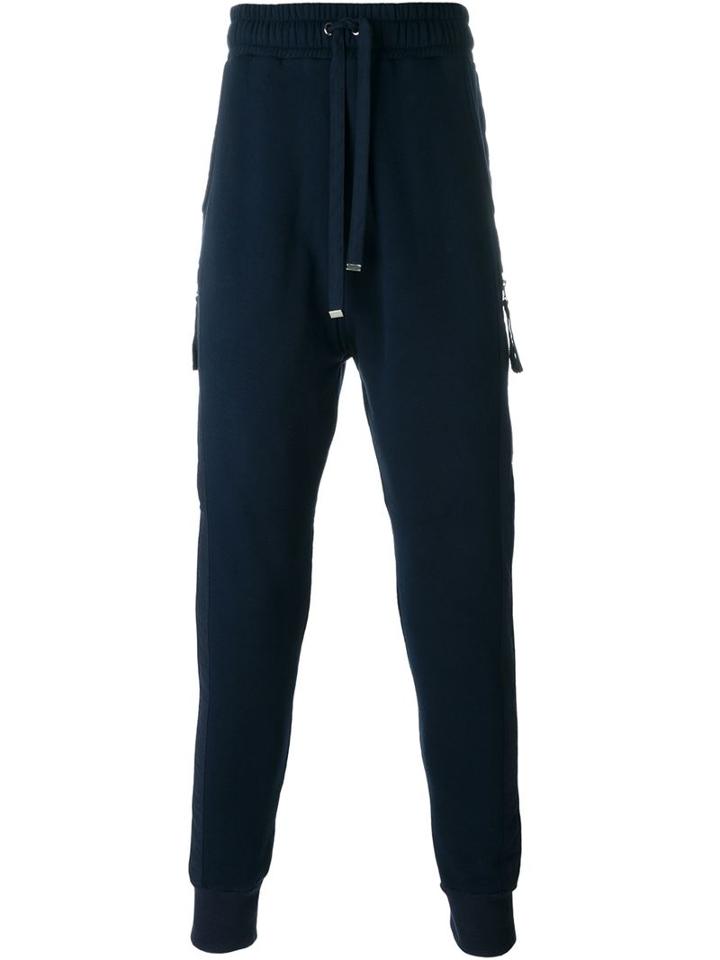 Blood Brother - Zip Pocket Track Pants - Men - Cotton - L, Blue, Cotton