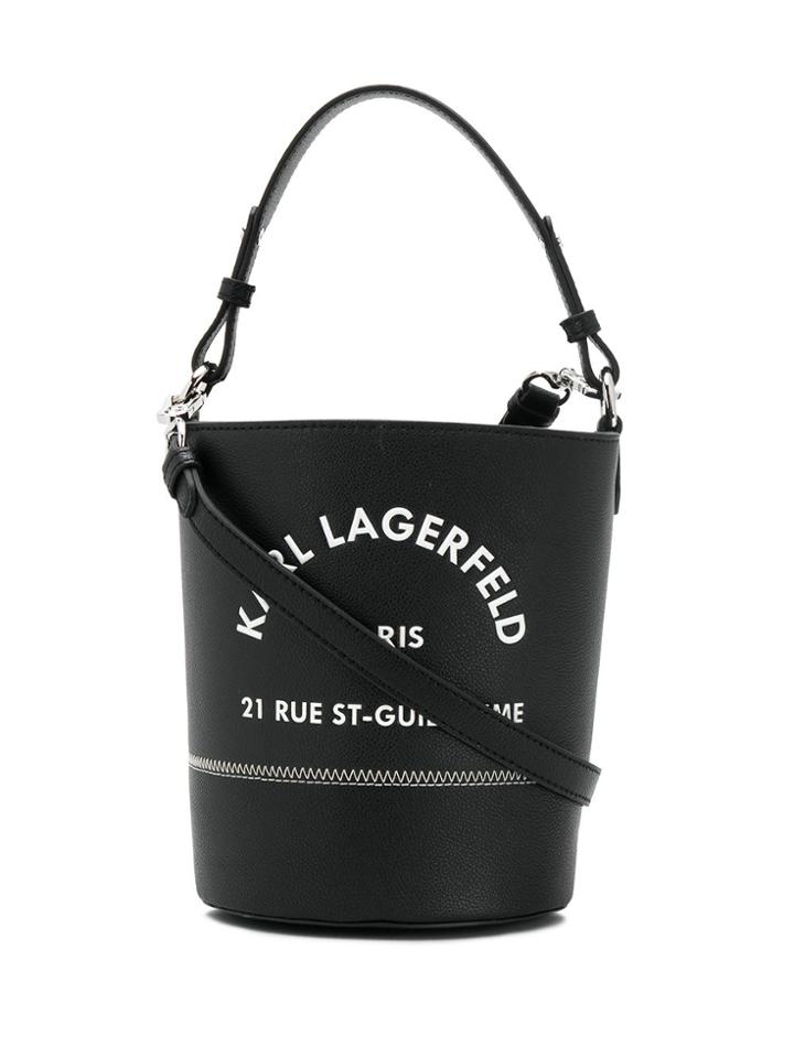 Karl Lagerfeld Textured Bucket Bag - Black