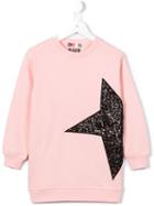 Msgm Kids Sequined Star Sweatshirt, Girl's, Size: 8 Yrs, Pink/purple