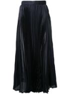 H Beauty & Youth - High-rise Pleated Midi Skirt - Women - Polyester - S, Black, Polyester