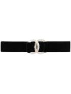 Ca & Lou Interlinking Crystal Clasp Belt - Black