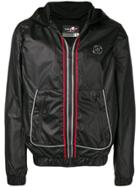 Plein Sport Contrast Stripe Hooded Jacket - Black
