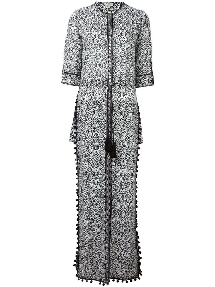 Talitha Tassel Detail Maxi Dress, Women's, Size: Medium, Black, Cotton/silk