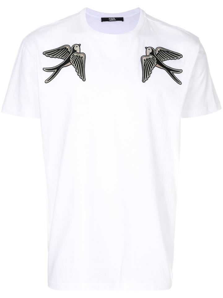 Karl Lagerfeld Captain Karl Bird Patch T-shirt - White