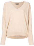 N.peal Ribbed Sleeve V-neck Sweater - Nude & Neutrals