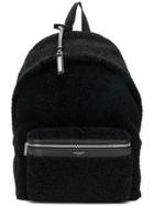 Saint Laurent Fleece Backpack - Black