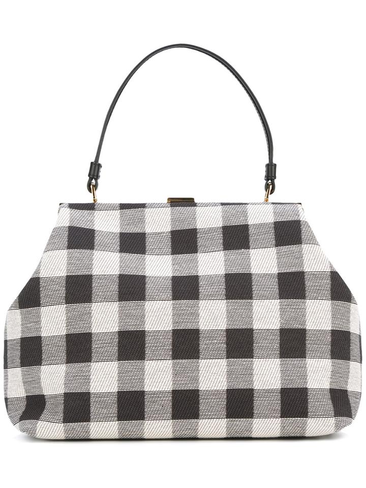 Mansur Gavriel Checked Tote - Nude & Neutrals