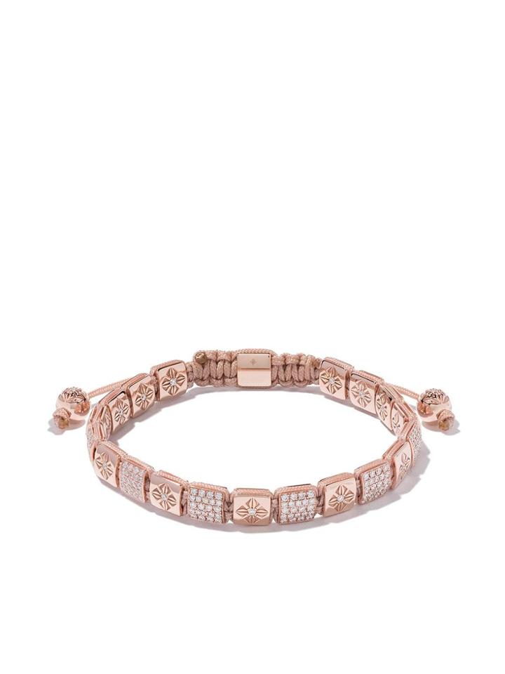 Shamballa Jewels 18kt Rose Gold And Diamond Flip-lock Bracelet -