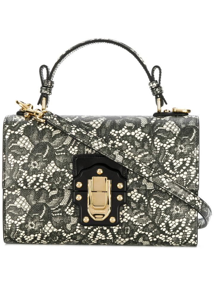 Dolce & Gabbana Lucia Lace Shoulder Bag - Black