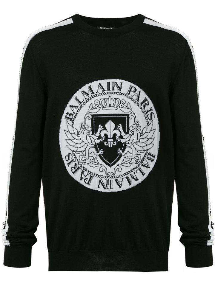 Balmain Lace-up Trim Jumper - Black