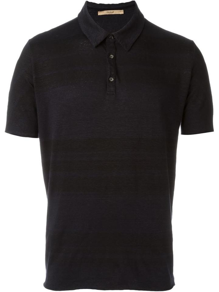 Nuur Classic Polo Shirt, Men's, Size: 48, Black, Linen/flax/spandex/elastane