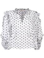 Ulla Johnson Ruffled Floral Print Blouse - White