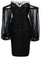 Yves Saint Laurent Vintage Off-shoulder Bustier Dress - Black
