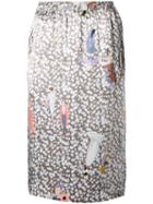 Theatre Products Multiple Prints Straight Skirt, Women's, Grey, Rayon