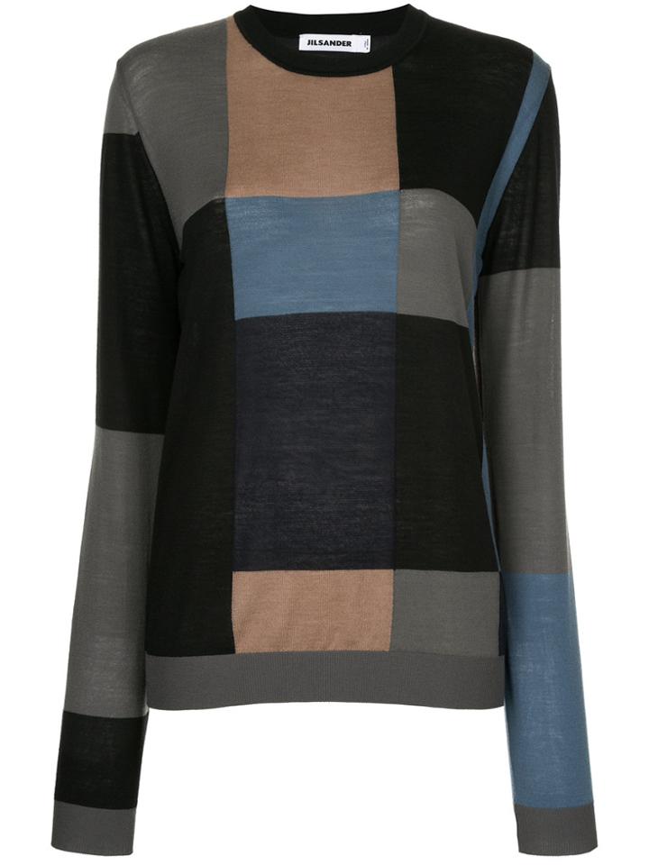 Jil Sander Patterned Crew Neck Sweater - Multicolour