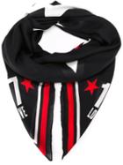 Givenchy Star Print Scarf, Men's, Black, Modal/cashmere