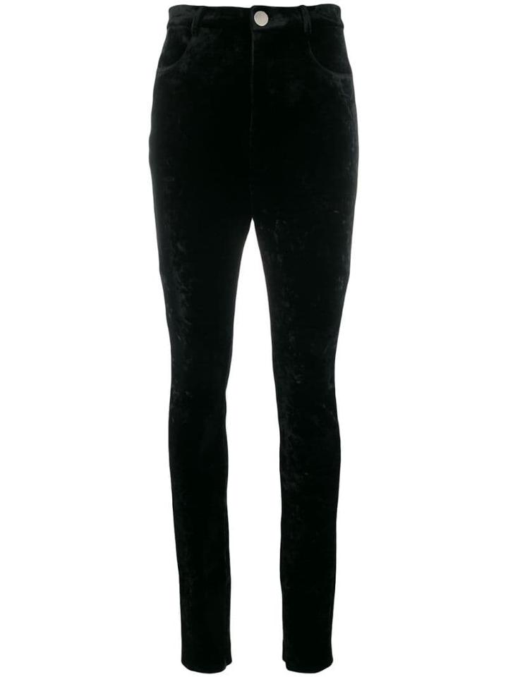 Attico High-waist Fitted Trousers - Black