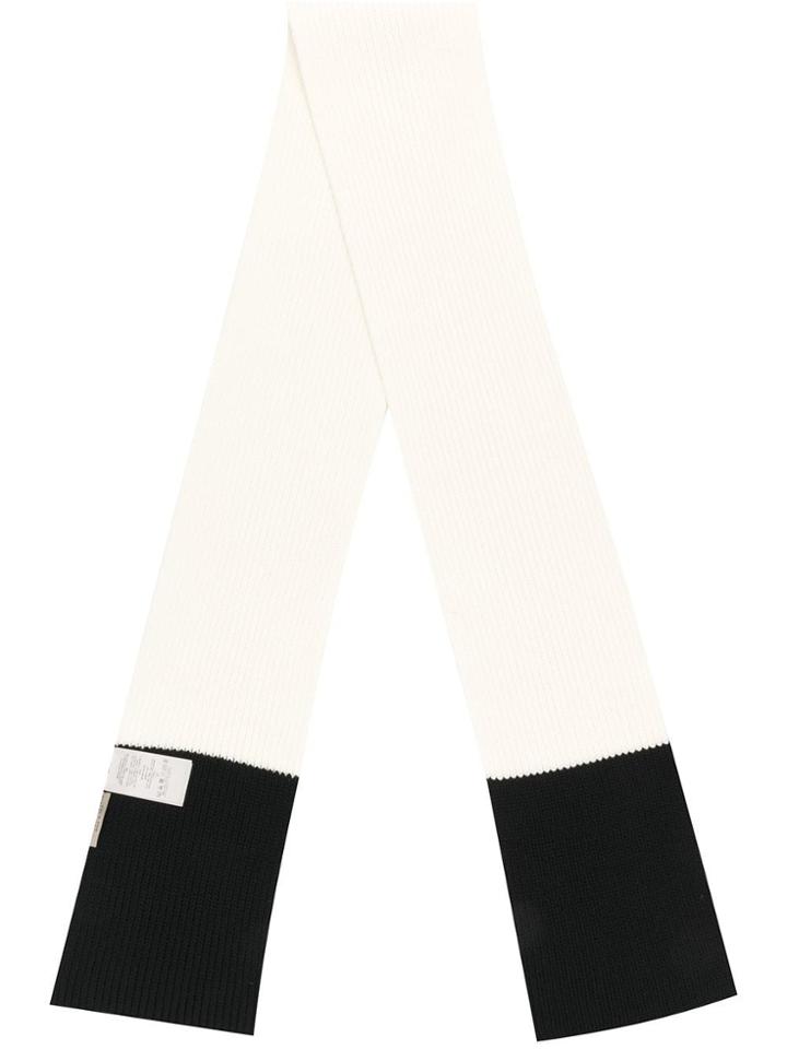 Bottega Veneta Colour Block Scarf - White