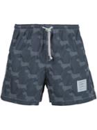 Thom Browne Dog Print Swim Shorts