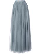 Needle & Thread - Pleated Maxi Skirt - Women - Nylon/polyester - 0, Grey, Nylon/polyester