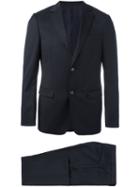 Z Zegna Notched Lapel Formal Suit, Men's, Size: 52, Black, Cupro/wool