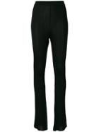 Givenchy - Flared Ribbed Trousers - Women - Viscose - Xs, Black, Viscose