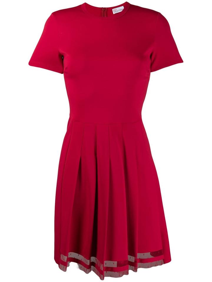 Red Valentino Flare Pleated Dress