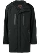 Woolrich Hooded Straight Fit Coat - Black