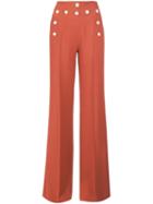 Derek Lam High-waisted Wide-legged Trousers, Women's, Size: 38, Yellow/orange, Acetate/viscose