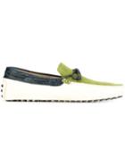 Tod S Gommino Driving Shoes, Men's, Size: 8.5, Green, Leather